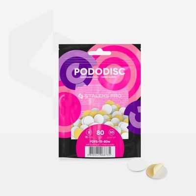 Staleks PRO Pododisc Pads S 15 mm, Körnung 80   50 Stk, Soft & hygienisch