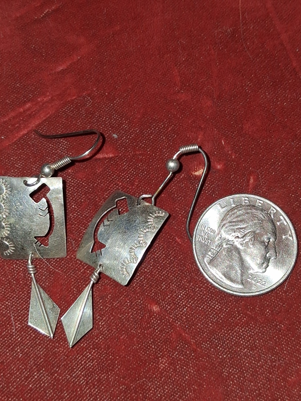 STERLING SILVER AUTHENTIC NATIVE DANGLE KOKAPELLI… - image 3