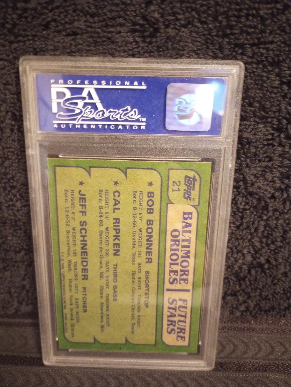 1982 CAL RIPKEN JR.TOPPS FUTURE STARS ROOKIE RC #21 PSA 8 NEAR-MINT!! view 6