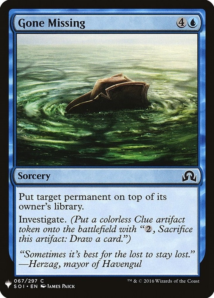 Gone Missing - LIST - 67 NM/LP