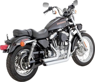 ハーレーダビットソン　ＵＣＣ フルコンプ Vance & Hines 17223 Shortshots Staggered Exhaust CHROME '99-'03