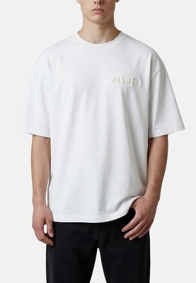 4US T-Shirt Herren mit seitlichem Logo, weite Passform, by Paciotti - BIA (Weiß