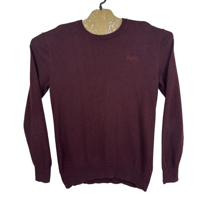 Superdry Sweater Herren Pullover Large weinrot Rundhalsausschnitt Pullover...