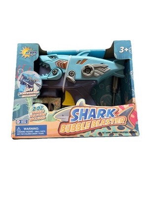 Shark Bubble Blaster DIY Toy Bubble Solution & Screwdriver Summer Blast NEW
