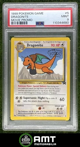 Dragonite PSA 9 1999 Pokemon Wizards Black Star Promos #5 Movie Promo 4680