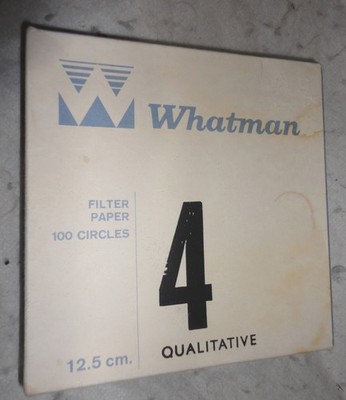 WHATMAN FILTER PAPER 100 CIRCLES 12.5 cm 125 mm, Grade 4 QUALITATIVE