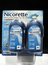 Nicorette Nicotine Lozenges. Stop Smoking Aid - 2mg - 4 Pks x 20 ea = 80 Total