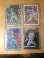 Kevin Alcantara 4 Card Prospect Rookie Lot 2 Chrome Refractors 2 Base Rookies