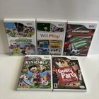 Lot Of 5 Wii Games Mini golf Champs Football Wii Play Guilty Party & Deca Sports