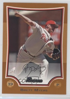 2009 Bowman Orange 6/250 Brett Myers #154 z6b