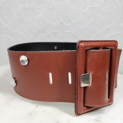 Yves saint Laurent vintage belt, buckle Vintage Yves Saint Laurent YSL Belt Reversible Gold Tone  main image 3