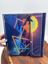 Mead Trapper Keeper 1.5" Binder 80s 90s Retro Dolphin Glow 3 Rings 2 Folders