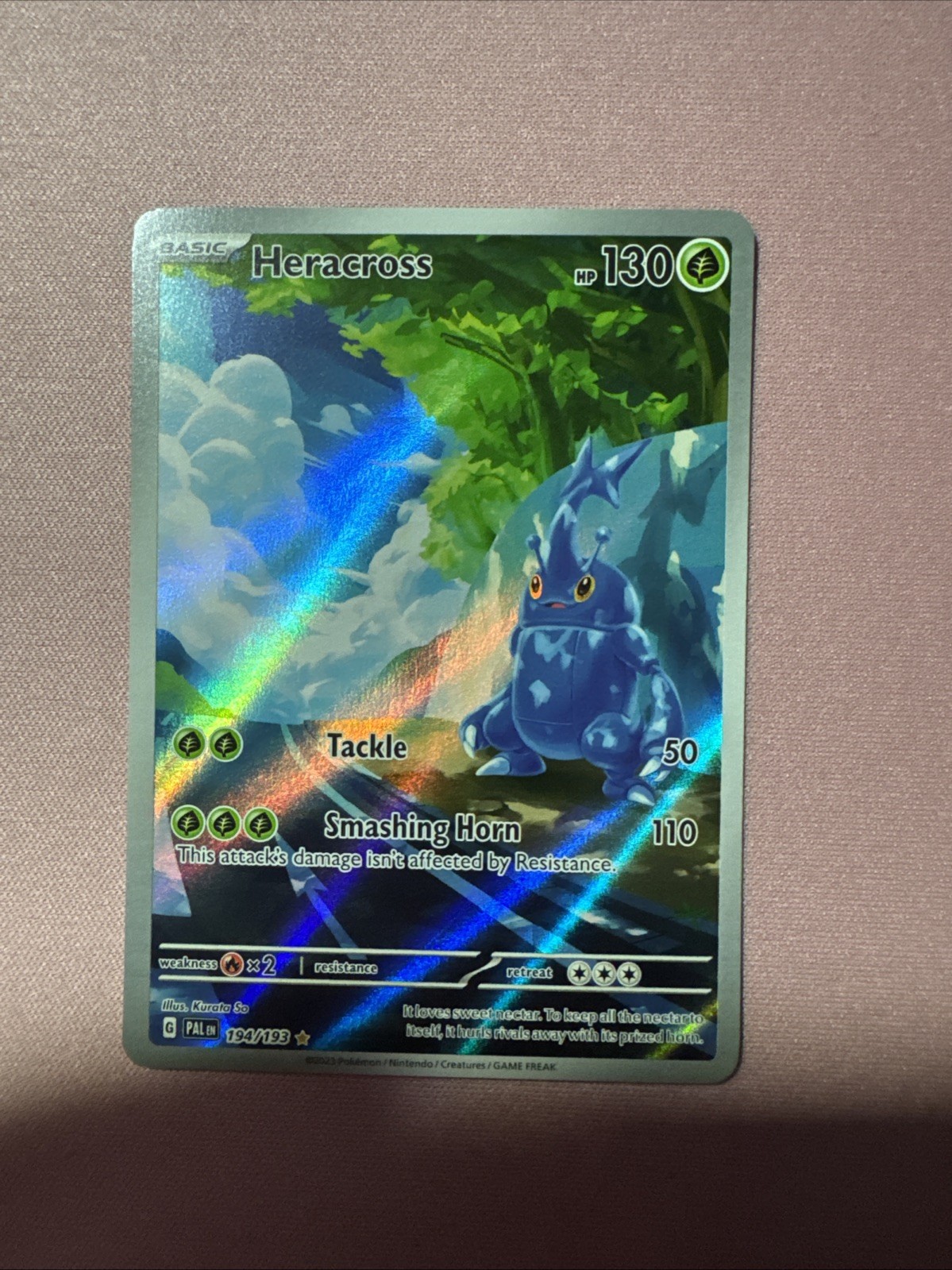 Heracross Paldea Evolved Illustration Rare Pokémon TCG Card 194/193