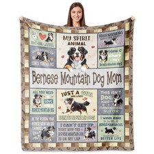 Bernese Mountain Dog Gifts, Bernese 60"x50" Bernese Mountain-light Green