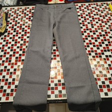 Vtg 70's 80's Wrangler Pants Grey Rancher Cowboy Western USA T: 32x32 M: 30x31