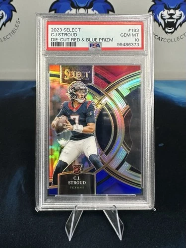 Cj Stroud 2023 Select Die-Cut Red White Blue Prizm PSA 10 Texans Rookie #183