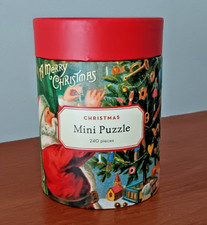 NEW Cavallini  Co. Vintage-Inspired Christmas Mini Puzzle 240 Pieces