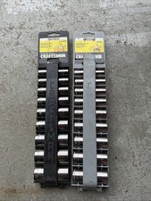 Vintage Craftsman Socket Sets 6 Pt 9 Piece 38 34439 Sae 34443 Metric Usa Tools