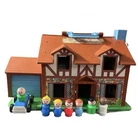 Vintage Fisher Price Little People #952 Brown Tudor House Mixed Lot