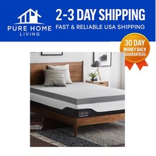 4-Inch Bamboo Charcoal Memory Foam Mattress Topper - Queen Size, CertiPUR Cer...