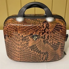 HEYS Vintage Snakeskin Hard Shell Travel Case Overnight Carry-On Bag - FREE ship