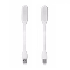 2x USB-Powered LED Lamp Laptop Computer Desktop Light Bright White Flexible Bend