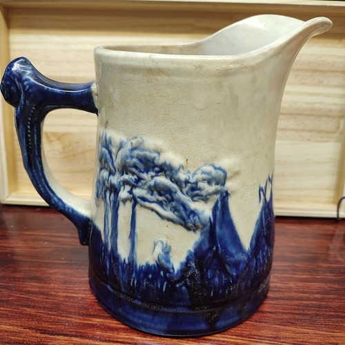 Western Stoneware Monmouth Pottery Old Sleepy Eye Native American 8" Pitcher - Picture 4 of 11
