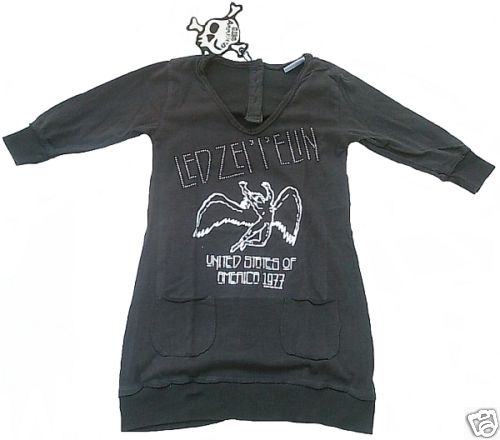 Amplified LED Zeppelin Ee.uu. 1977 Infantil Estrás Larga Vestido 134/140 - Imagen 1 de 1