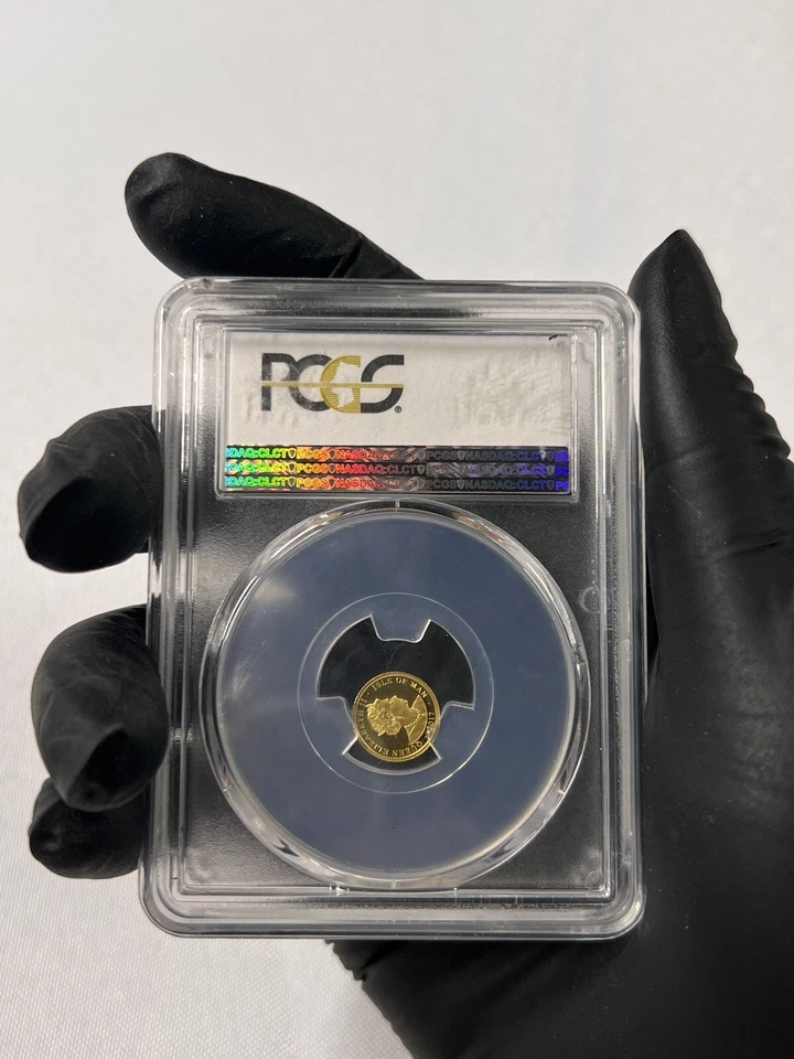 RARE 2017 Isle of Man 0.5 Gram Gold Angel First Day Issue PCGS PR69DCAM - Image 4 of 4