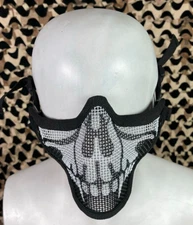 NEW Bravo TacGear V1 Strike Steel Half Face Airsoft Mask - Skull
