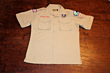 Boy Scouts of America BSA Youth Shirt Tan Large Vented Poly Microfiber