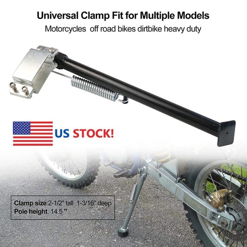 14" Clamp Frame On Side Kick Stand Kit For Dirt Bike KX125/250/500 CR125/250/500