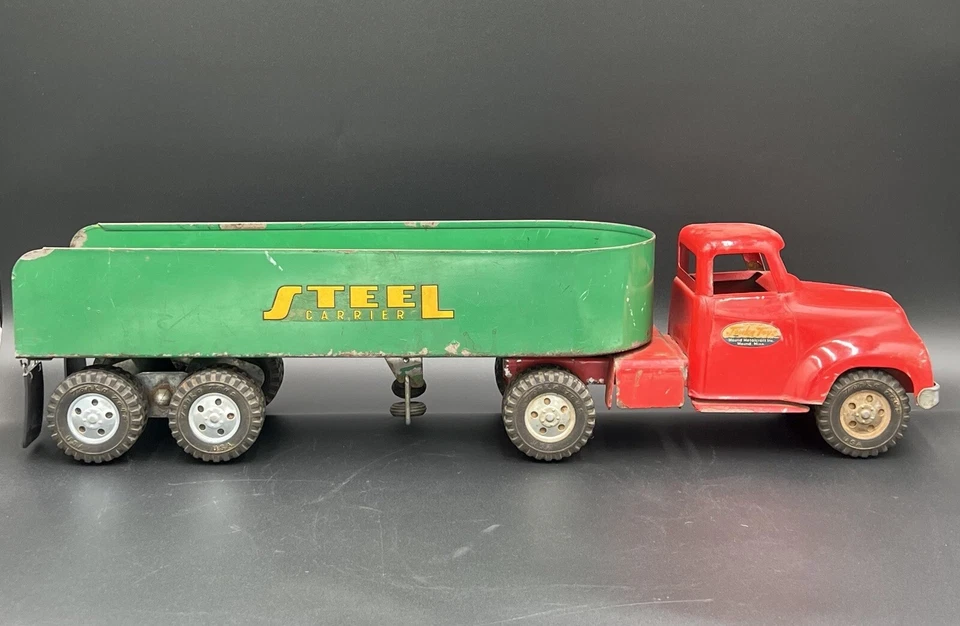Nice Vintage 1954 Tonka Steel Hauler Tractor & Trailer - Original Condition - Image 2 of 4