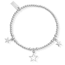 Image of ChloBo Triple Star Bracelet in Sterling Silver - SBSB097806