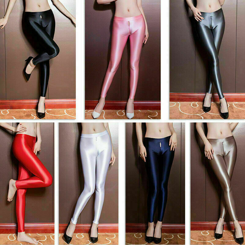 Leggings 7/8 In Tessuto Coated Per Un Effetto Pelle - Foto 2