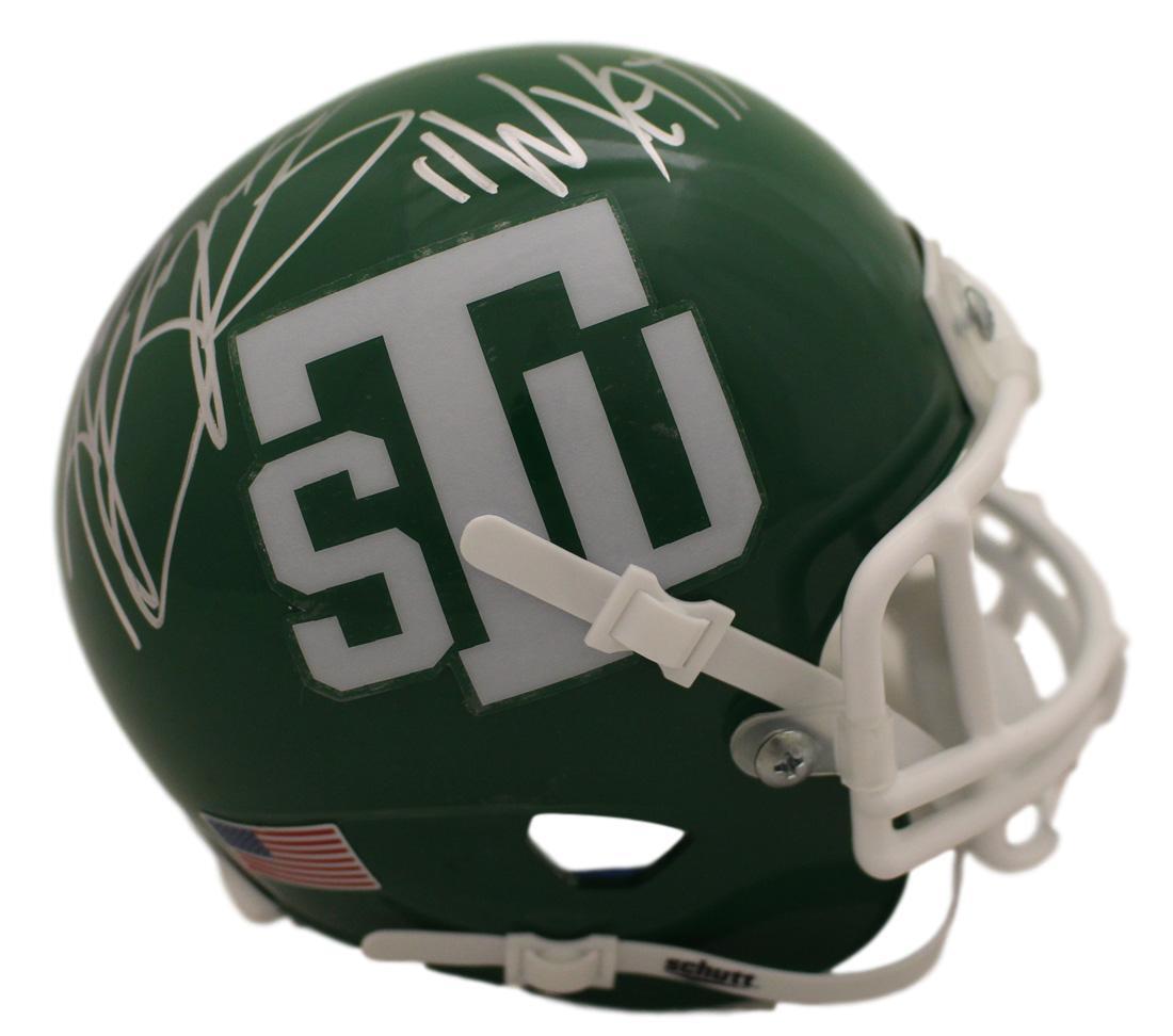 Andrew Bryniarski Signed Necessary Roughness Mini Helmet Wyatt JSA