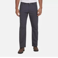 NEW Weatherproof Vintage Mens 36x30 Stretch Canvas Fleece-Lined Pants Grey