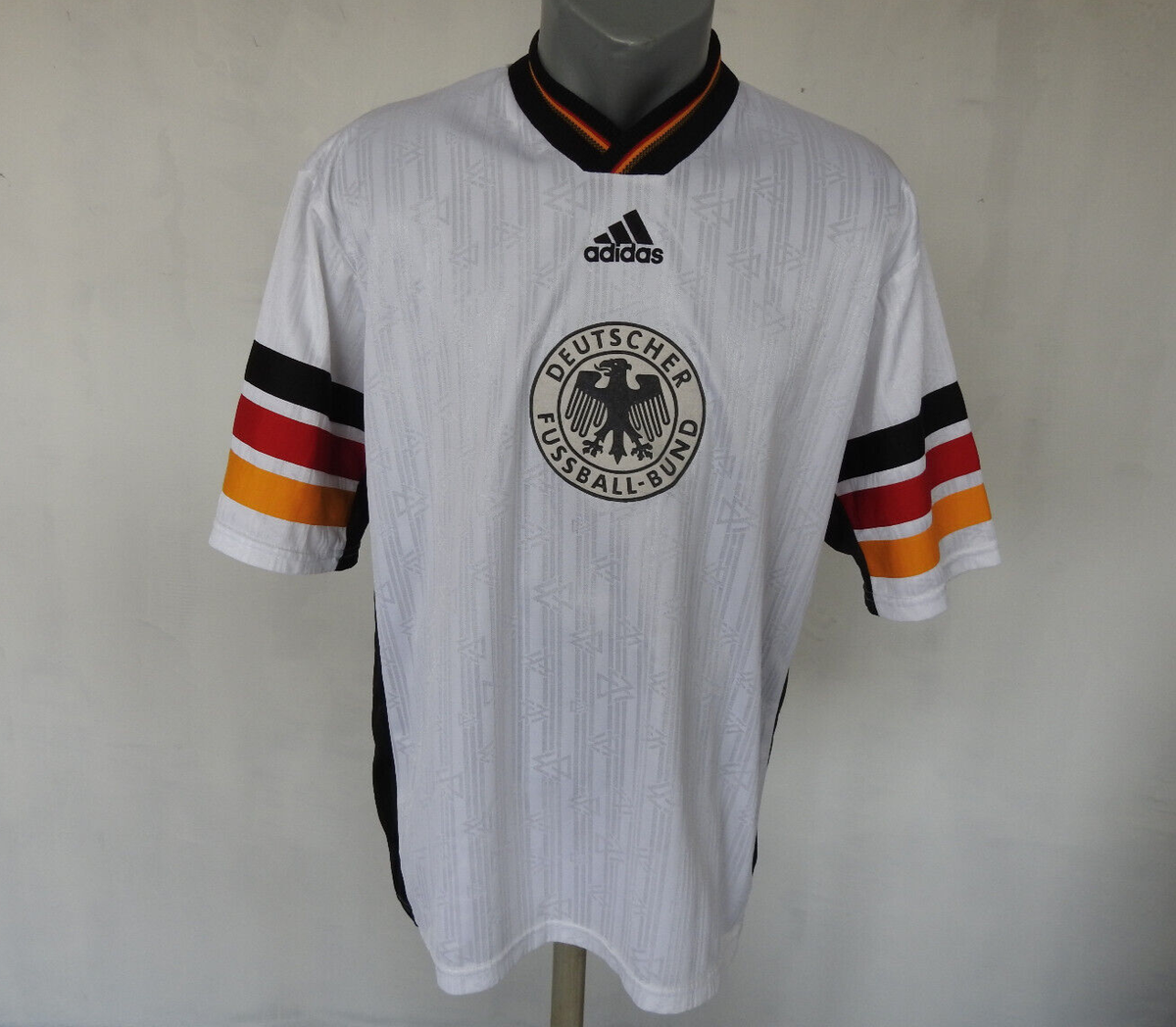 Germany Vintage Training Jersey 1996 1998 Adidas White Shirt Size