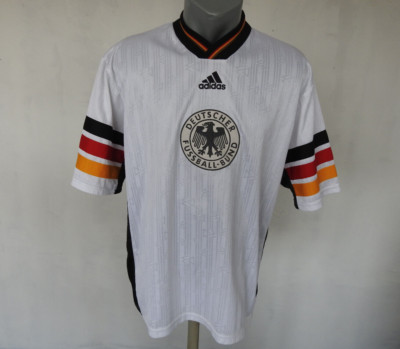 Germany Vintage Training Jersey 1996 1998 Adidas White Shirt Size