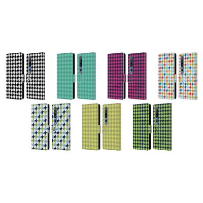 HEAD CASE DESIGNS HOUNDSTOOTH-PATTERNS LEATHER BOOK CASE FOR XIAOMI PHONES