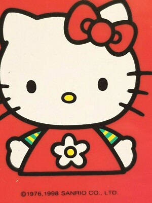 Vintage Collectible Sanrio Hello Kitty 1998 Rare Pink Vinyl Folder