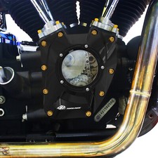 Black Camshaft Engine Cam Cover For Harley 01-16 Touring and Trike FLHT FLHR 