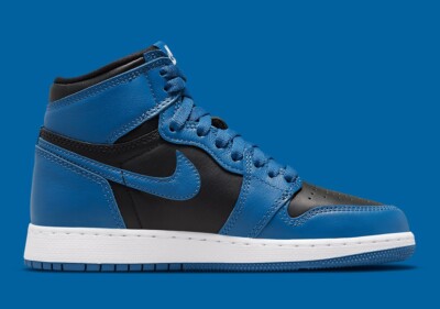 NEW Nike Air Jordan 1 High Dark Marina Royal Blue Black (Size GS 5