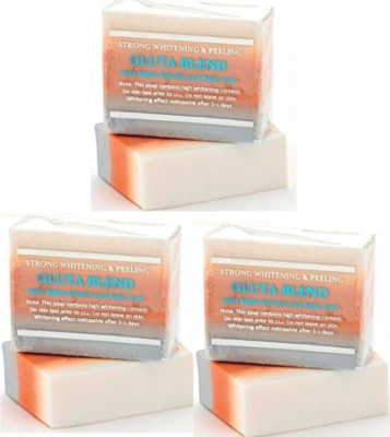 Premium Skin Whitening/Peeling  Soap With Alpha Arbutin & Kojic Acid (Pack of 3)