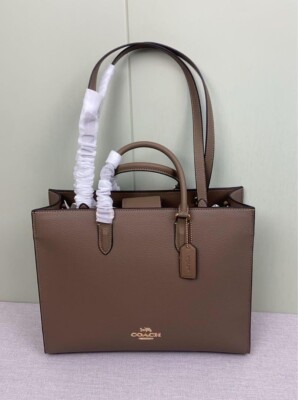 COACH Maggie Tote Bag Shoulder Bag CY666 Dark Stone Outlet New | eBay