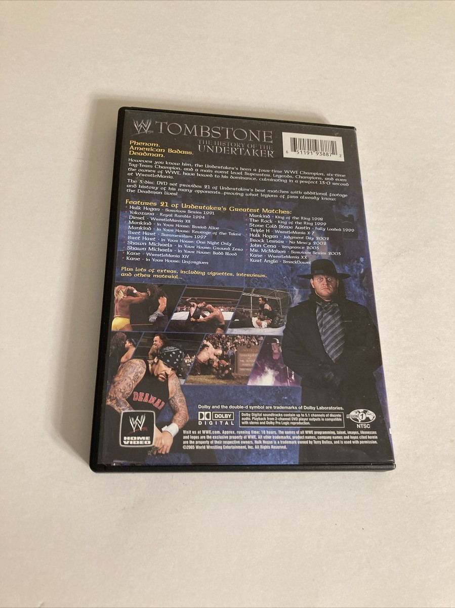 WWE : Tombstone - The History Of The Undertaker DVD 3-Disc Set WWE