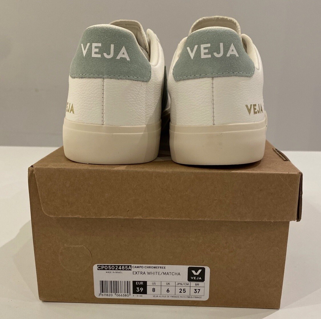 Veja Campo Sneaker Extra White Leather/Matcha sz 39EU/8US New in Box | eBay