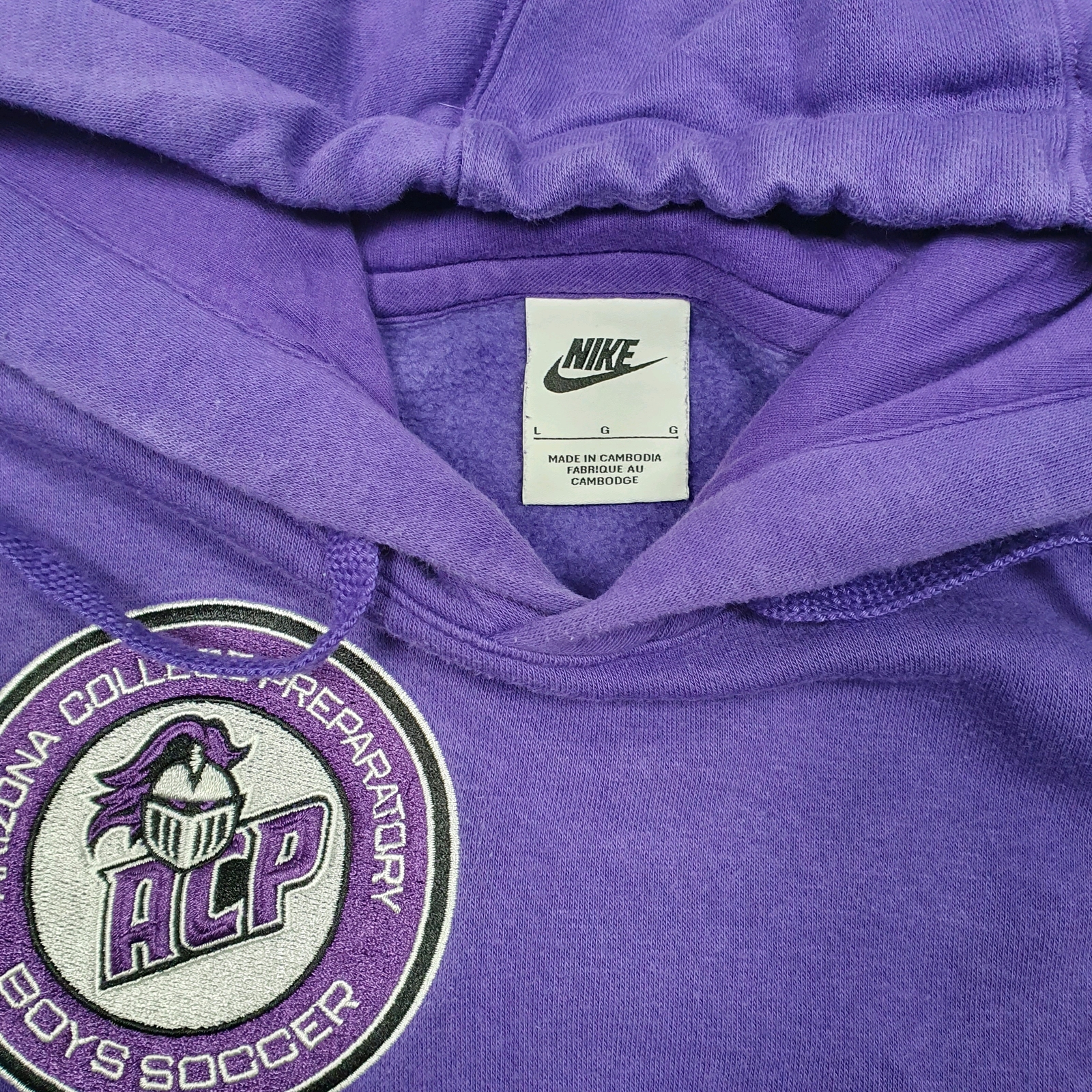 NIKE Hoodie Arizona College Boys Soccer USA Jumper Sweatshirt Mens L image 2