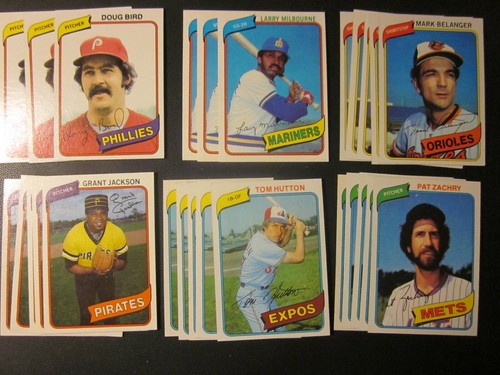 1980 Topps Baseball Pick Choose Finish Your Set( 276- 499) NM, NM/MT - Picture 136 of 197