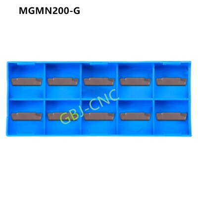 10Pcs Carbide Inserts MGMN200-G for MGEHR/MGIVR Grooving Cut-Off Tool Holder